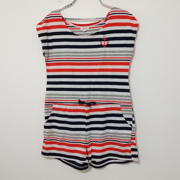 Exist Pants - EXIST Striped Beach Romper Size Large